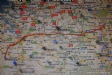 De door onze gasballon gevolgde route
